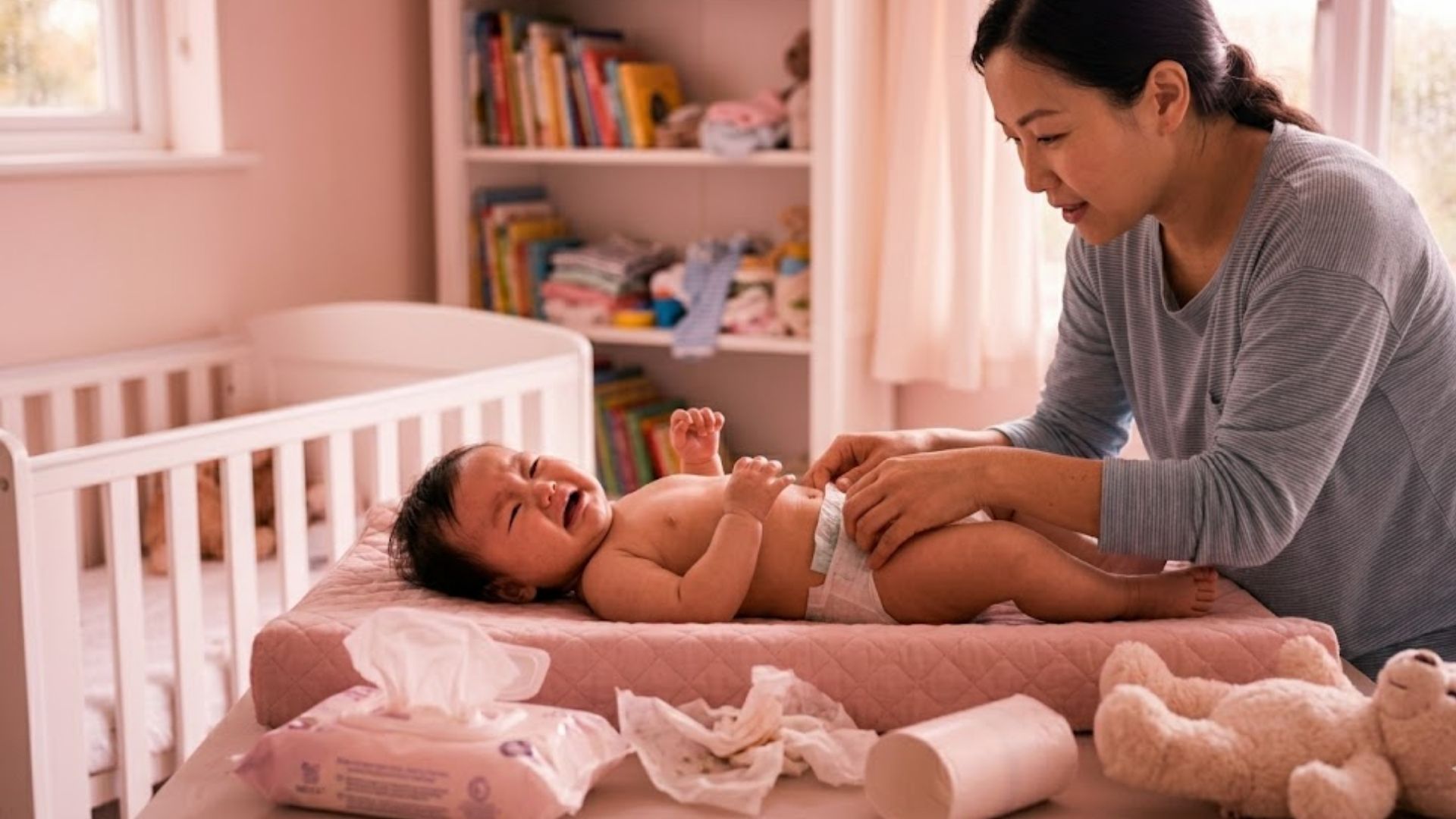 Phải Làm Gì Khi Bé Cứ Chống Cự Việc Thay Tã