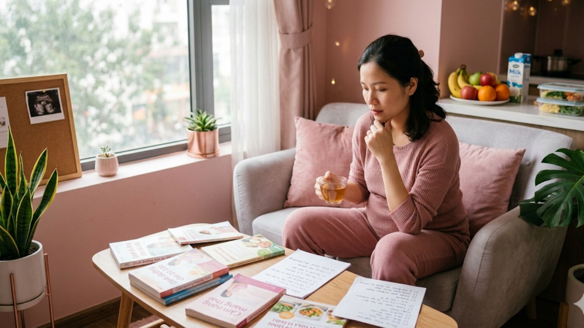 Thai nhi 8 tuần tuổi mẹ nên ăn gì?