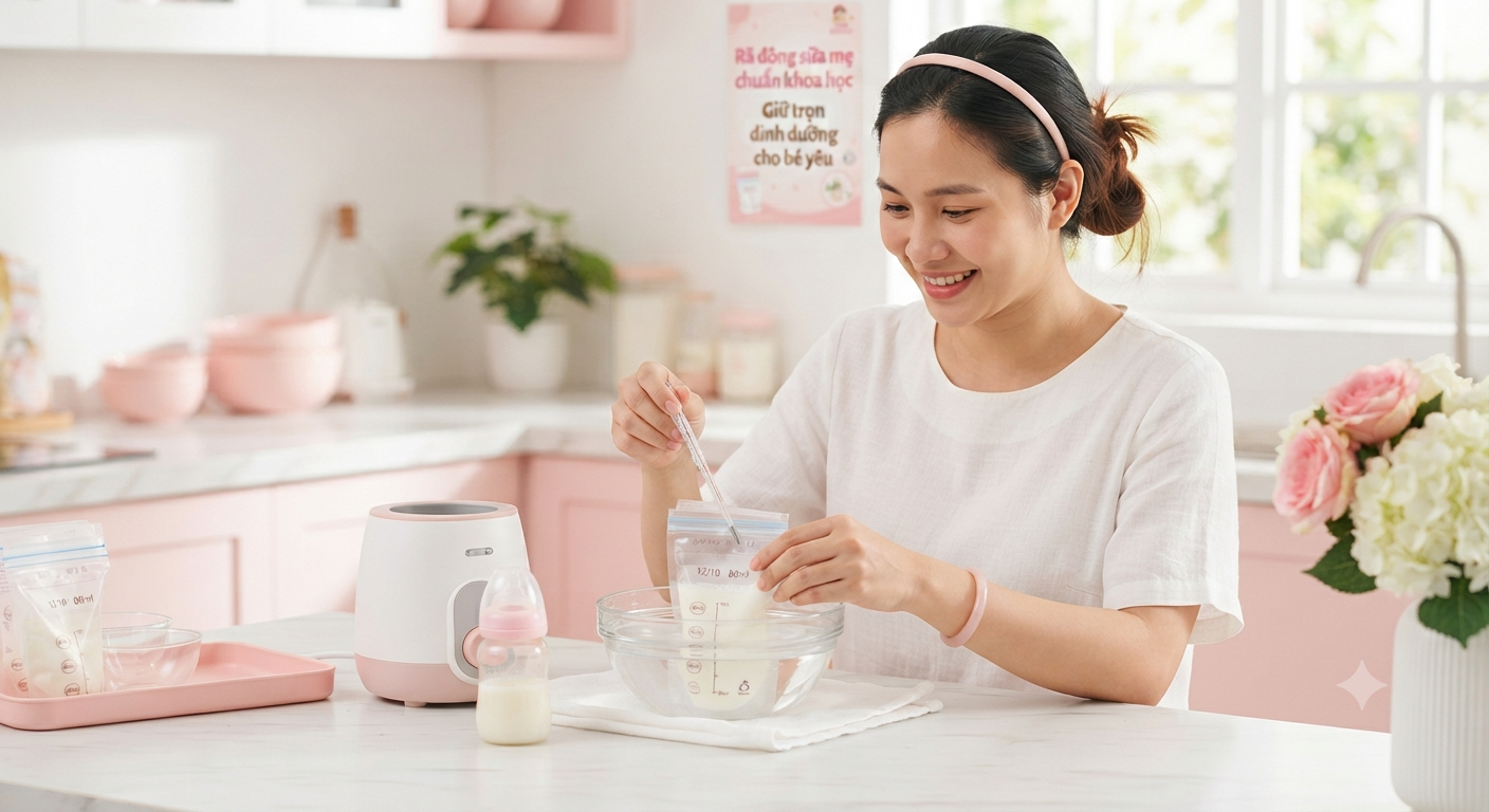 3 mẹo rã đông sữa mẹ chuẩn khoa học: Giữ trọn dinh dưỡng cho bé yêu