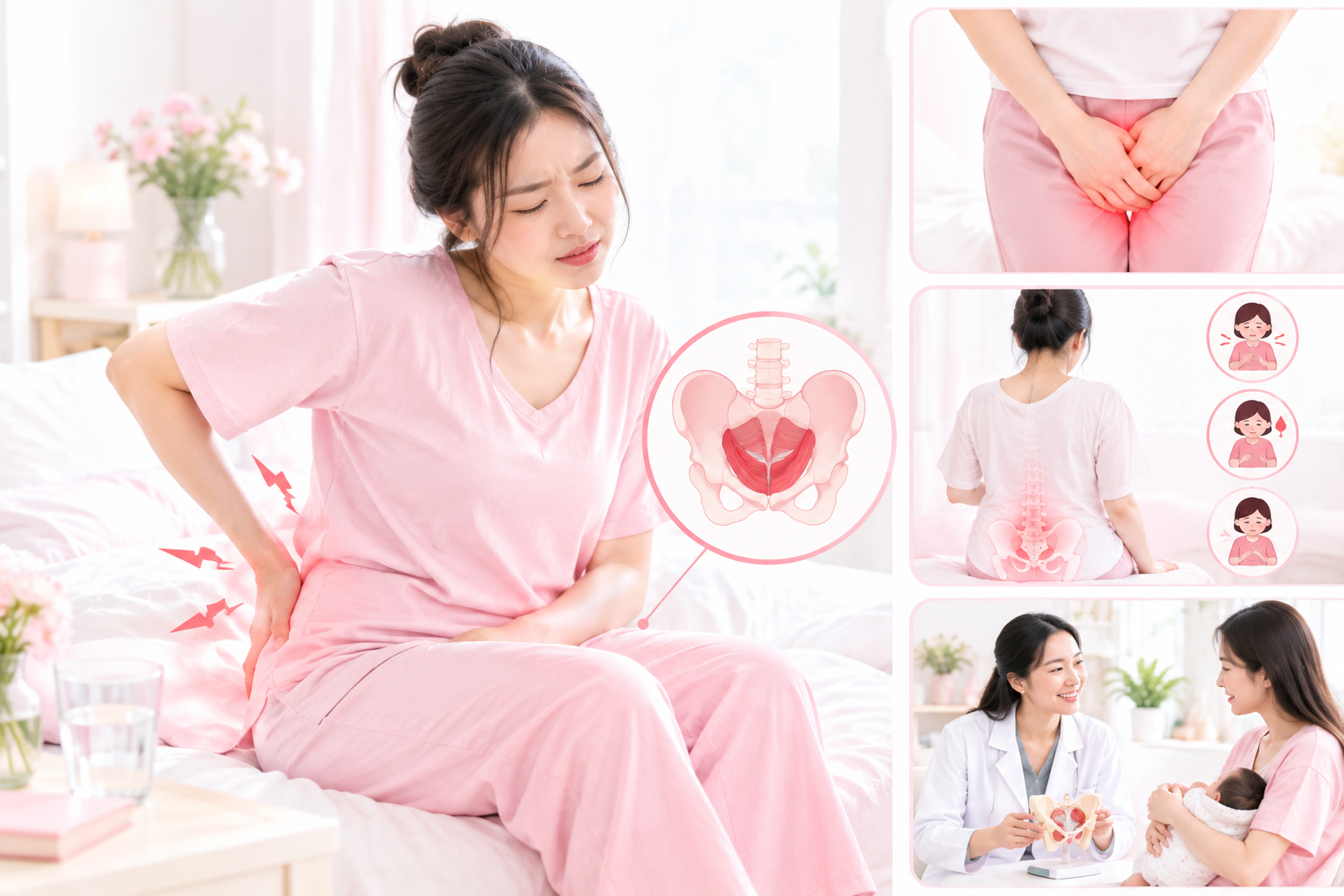 Đau vùng đáy chậu sau sinh là gì? Dấu hiệu và những điều mẹ cần biết